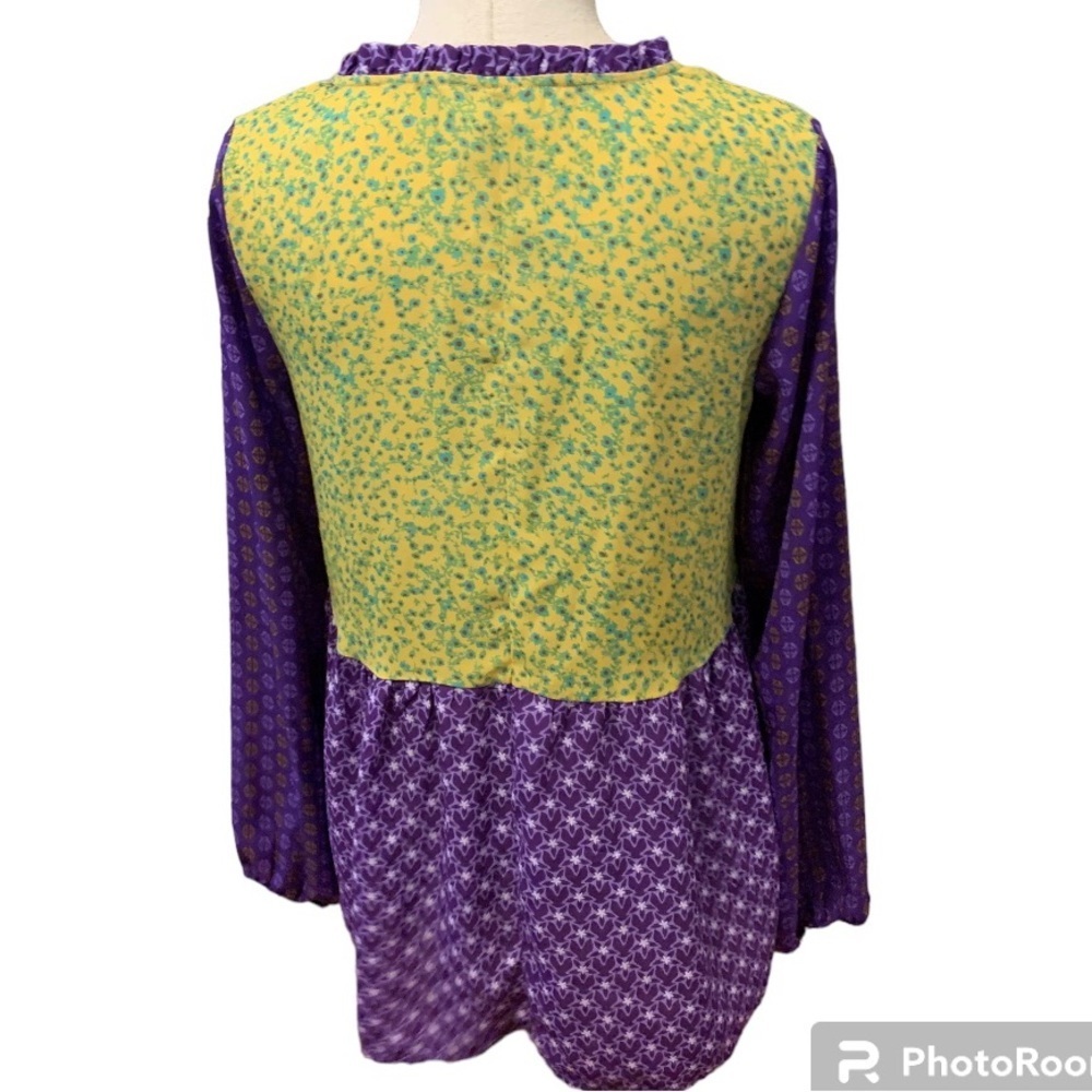 Logo Lori Goldstein Button Down Ruffled Blouse. C… - image 7